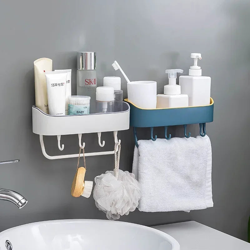 Bathroom Floating Wall - Mounted Shelves, Shower Hanging Basket