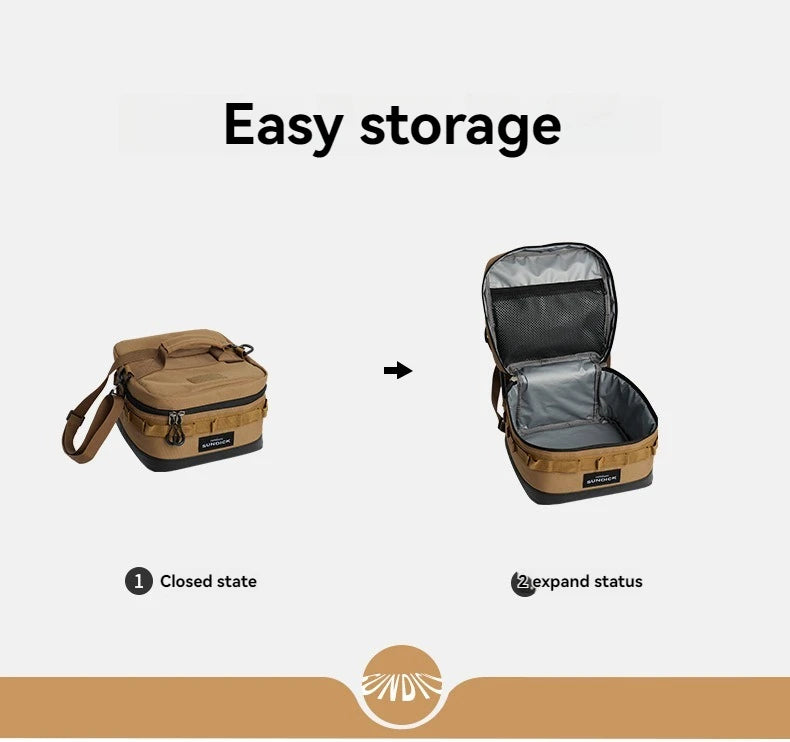 Large Picnic lce Bag 900D Cloth Camping Travel Organizer Waterproof Thermal Lunch Box for Camping BBQ Family Outdoor Activities