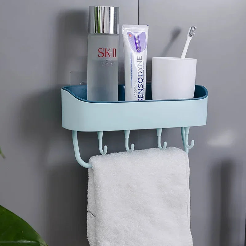 Bathroom Floating Wall - Mounted Shelves, Shower Hanging Basket