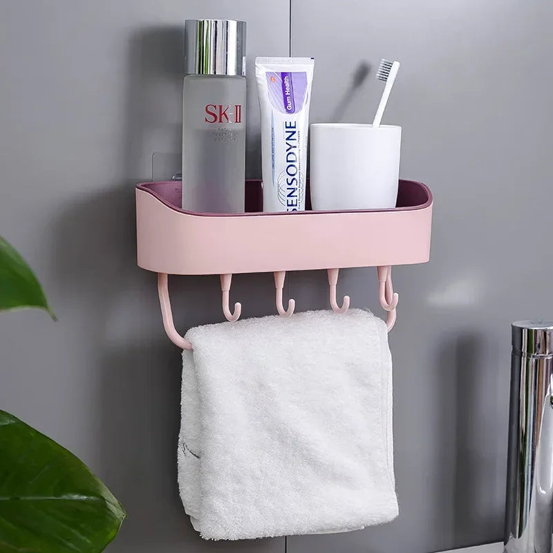 Bathroom Floating Wall - Mounted Shelves, Shower Hanging Basket
