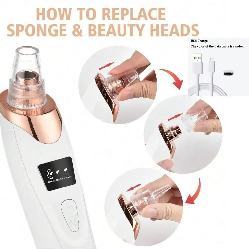 USB Rechargeable Facial Pore Cleanser and Exfoliator
