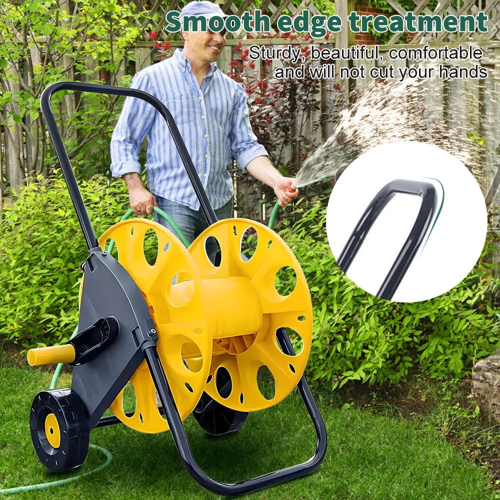 Garden Water Pipe Reel Cart Outdoor Planting Hosepipe Organizer  Labor-Saving Garden Watering Cart Water Pipe Storage Rack