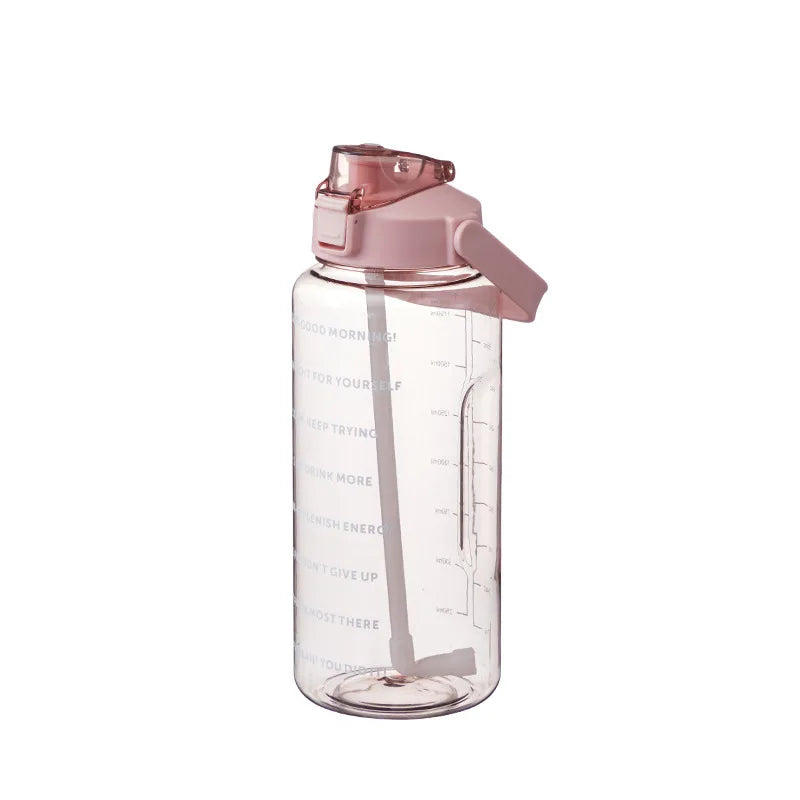 Stay Hydrated - Large Sports Drinking Bottles with Time Marker