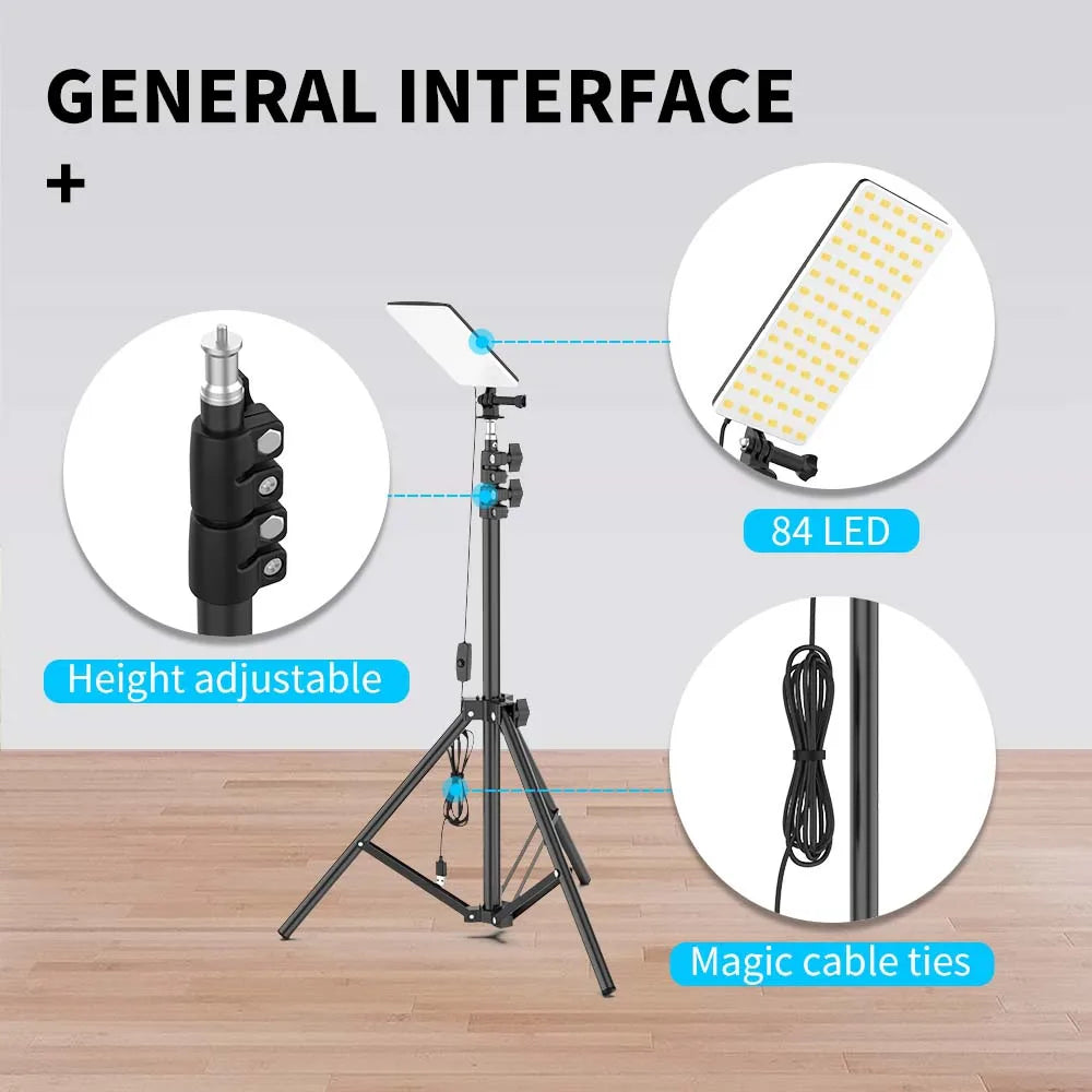 Portable Outdoors Led Work Light USB Tripod Camping Lamp Spotlight SMD Telescopic Pillar Lamps Collapsible Outdoor Picnic Light