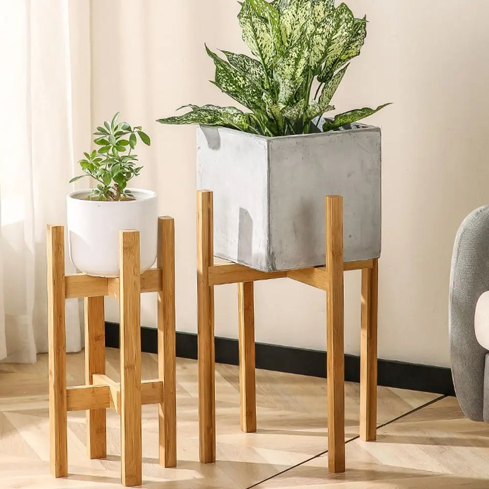 Floor-Standing Wood Flowerpot Holder Round Leg Gardening Supplies Flower Pot Base Home Decoration Desktop Ornament Plants Stand