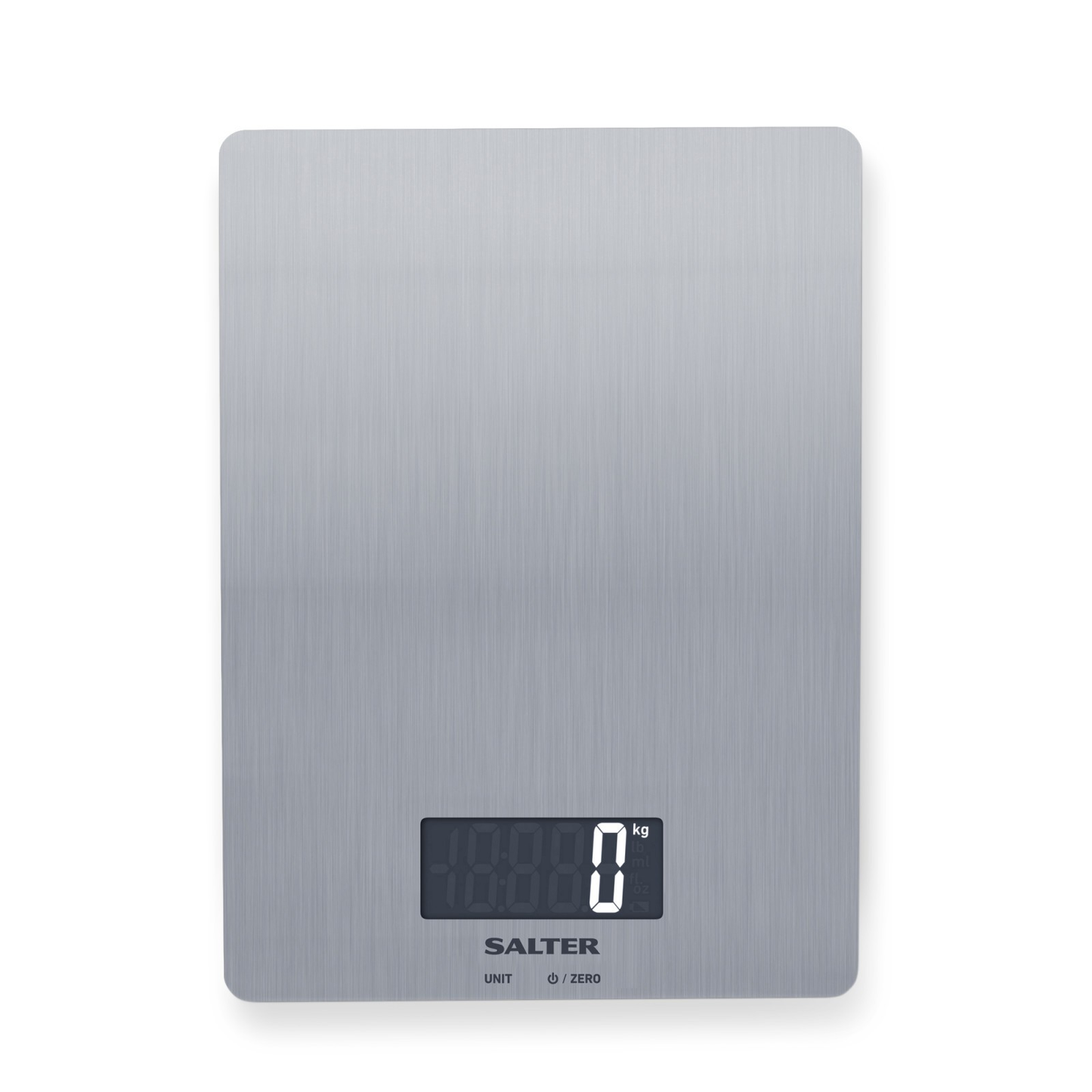 Salter Digital Kitchen Scale Brushed Stainless Steel Measures Food & Liquid 5Kg