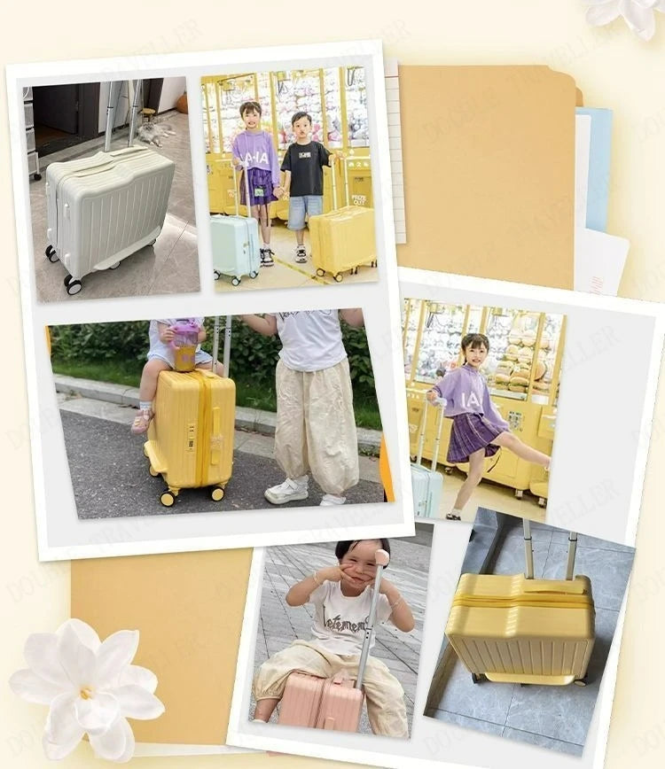 Children's Luggage Small Baby Walking Gadget Small Suitcase Boy Suitcase Can Ride Girl Good-looking password Trolley Case