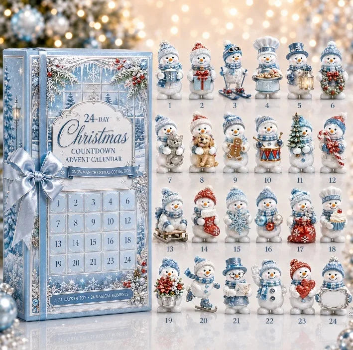 24-Day Mini Christmas Brick Ornament Advent Calendar,2D Acrylic Christmas Tree Backpack Pendant Holiday Countdown Gift