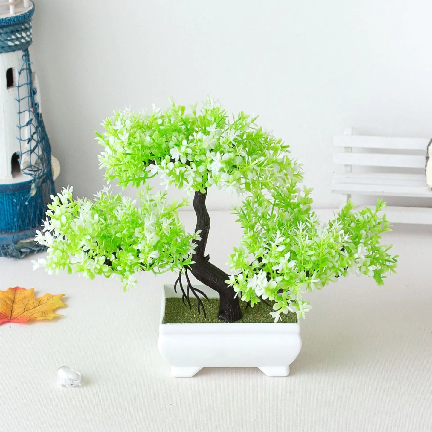 Artificial Tree Plants Bonsai Small Tree Pot Fake Plant Flowers Potted Ornaments For Garden Table Home Room Bedroom Home Decor