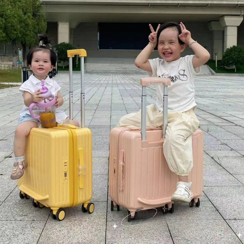 Children's Luggage Small Baby Walking Gadget Small Suitcase Boy Suitcase Can Ride Girl Good-looking password Trolley Case