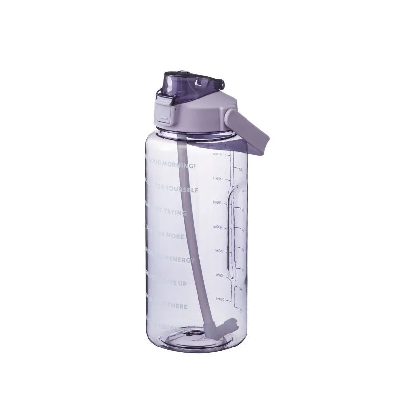 Stay Hydrated - Large Sports Drinking Bottles with Time Marker