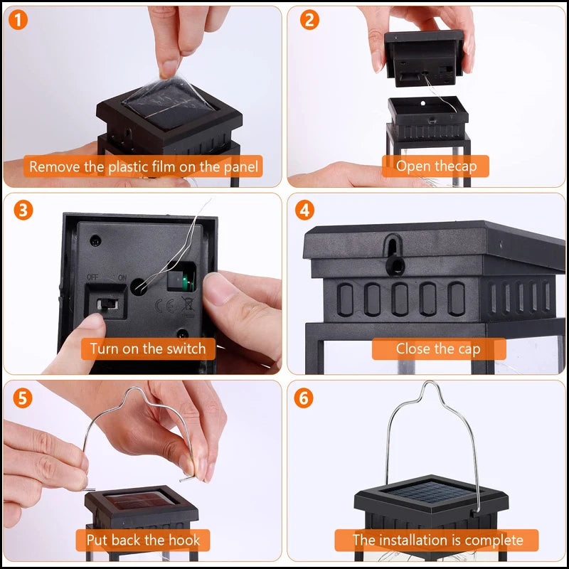 Solar LED Lights Outdoor Focus Floor Lanterns Panels