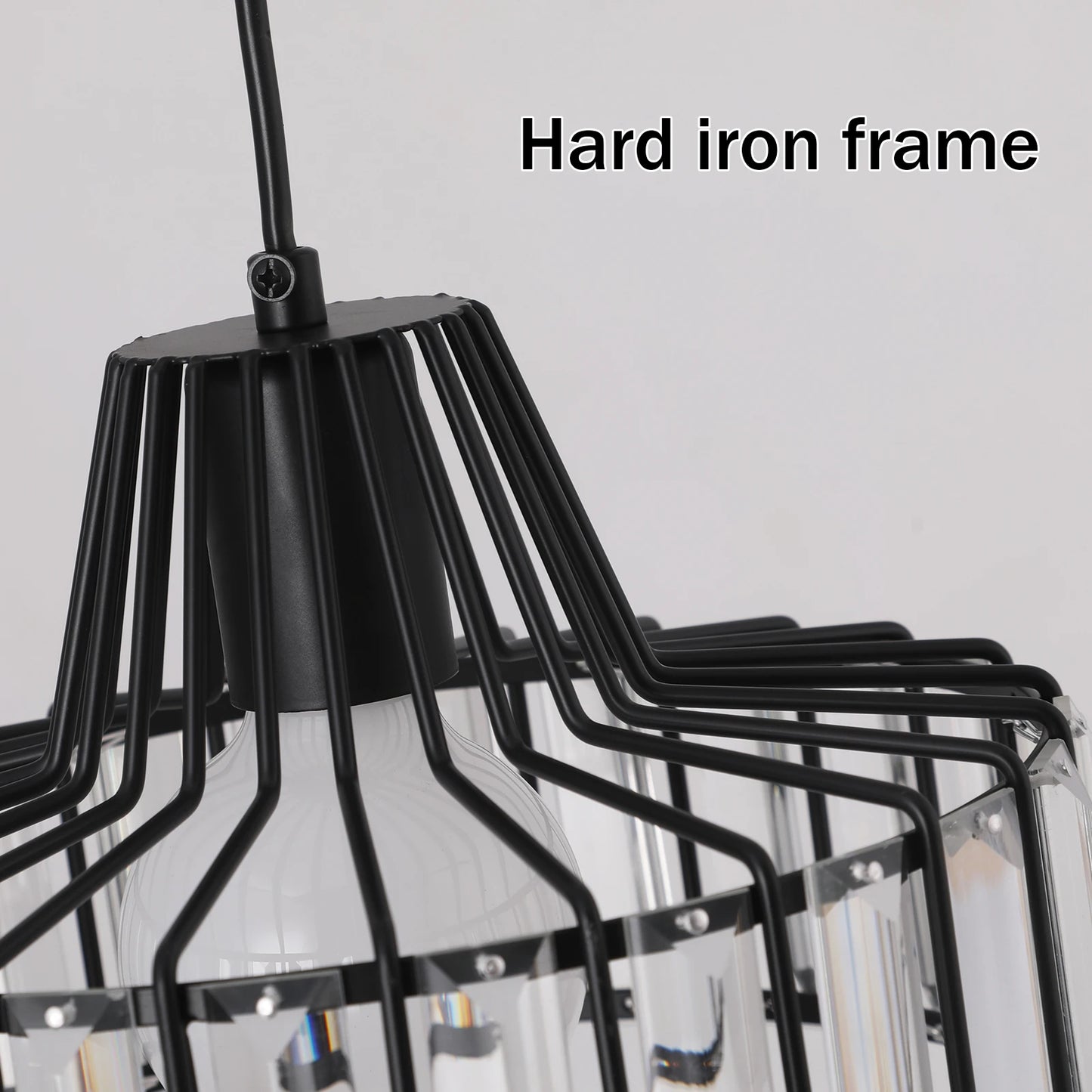 Crystal Pendant Light Modern Chandelier E27/E26 Bulb Luxury Hanging Ceiling Lamp Home Lustre Fixture Dining Table Kitchen Island