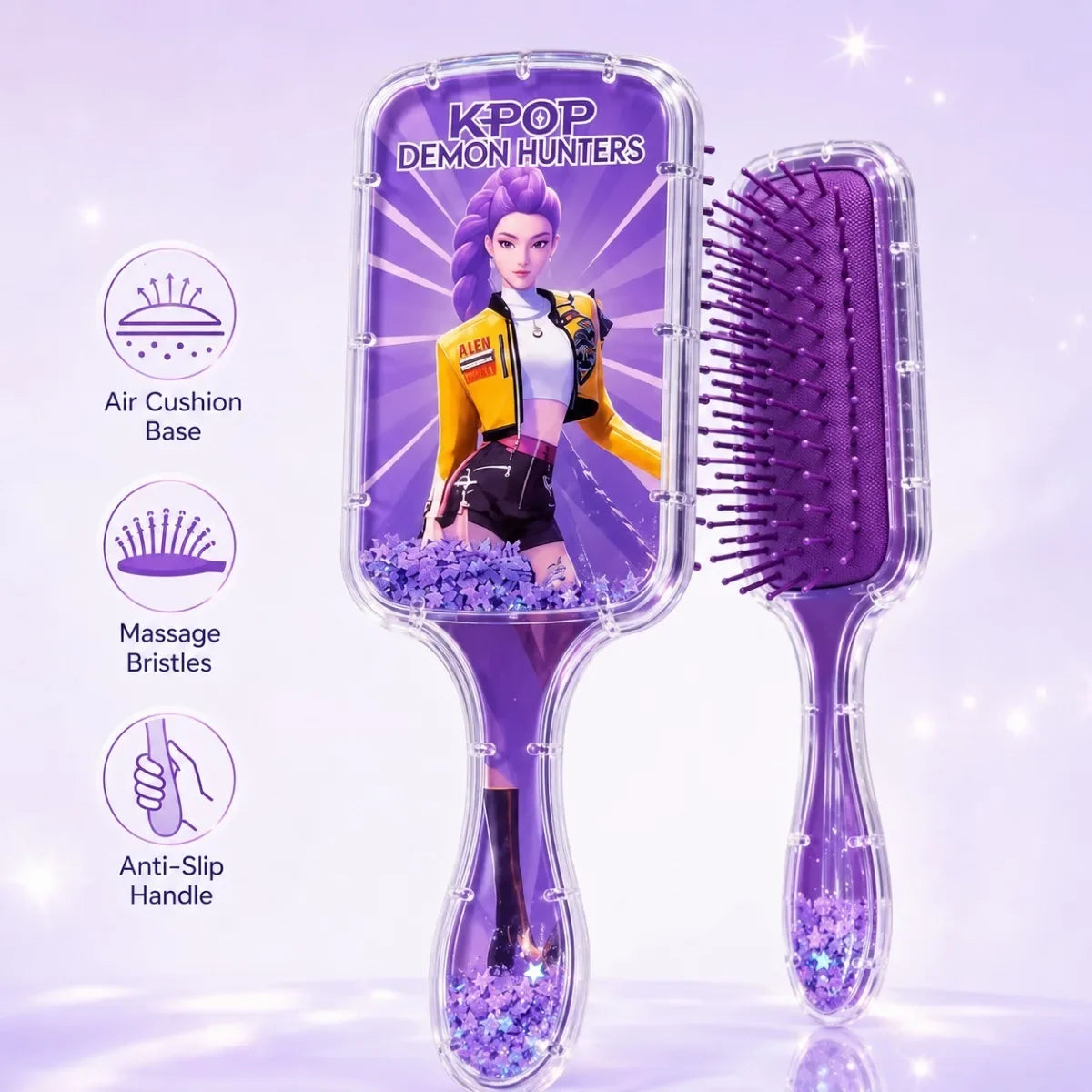 Cute Cartoon Comb Anti Slip Detangling Hair Brush