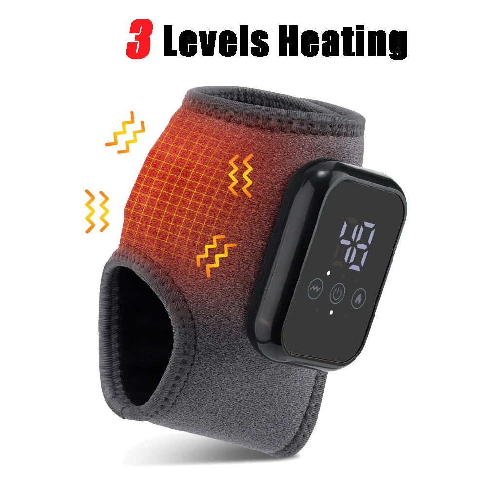 1 Pair Foot Ankle Brace Belt 3 Levels Adjustable Hot Compress Vibration Massage Foot Ankle Guard Band Carpal Tunnel Foot Protect