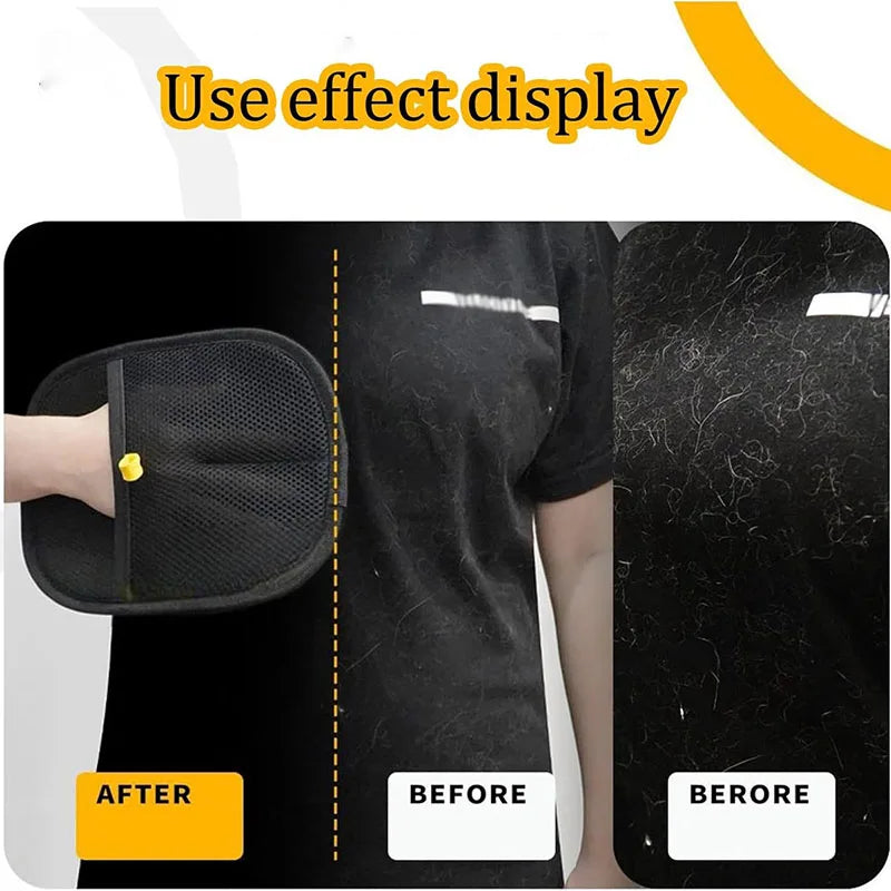 Hot pet hair removal tools reusable gloves, pet double-sided beauty gloves, carpet removal pet fur hair pet supplies