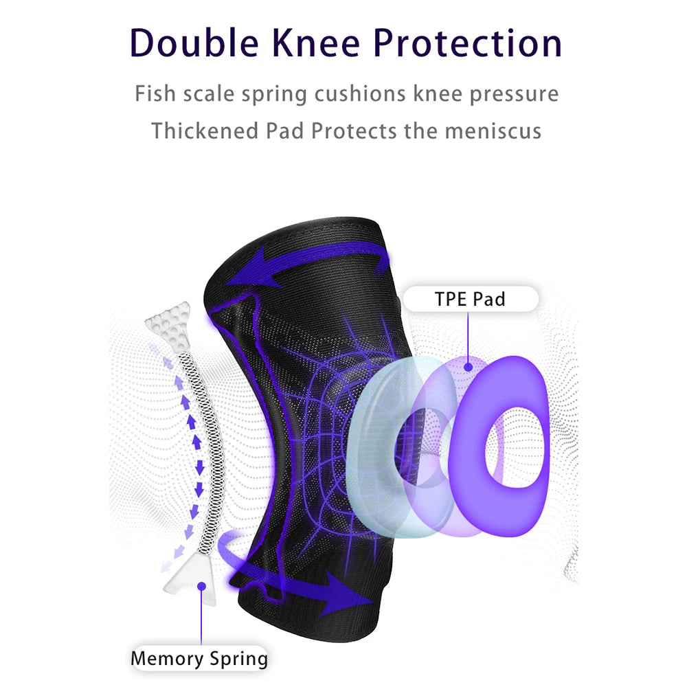 1PC Sports Knee Pads Compression Elastic Knee Support Fitness Gear Basketball Volleyball Rodilleras