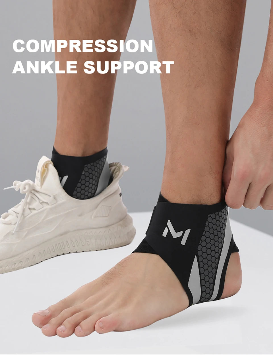 GTUBIKE 1PC Ankle Brace & Elastic Supports for Men and Women,Foot Support Ankle Compression Sleeve,Foot Wrap Ankle Brace Sleeves