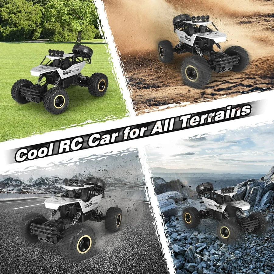 4WD Remote Control Car With Led Lights 2.4G Radio RC Cars - Off-Road Gifts