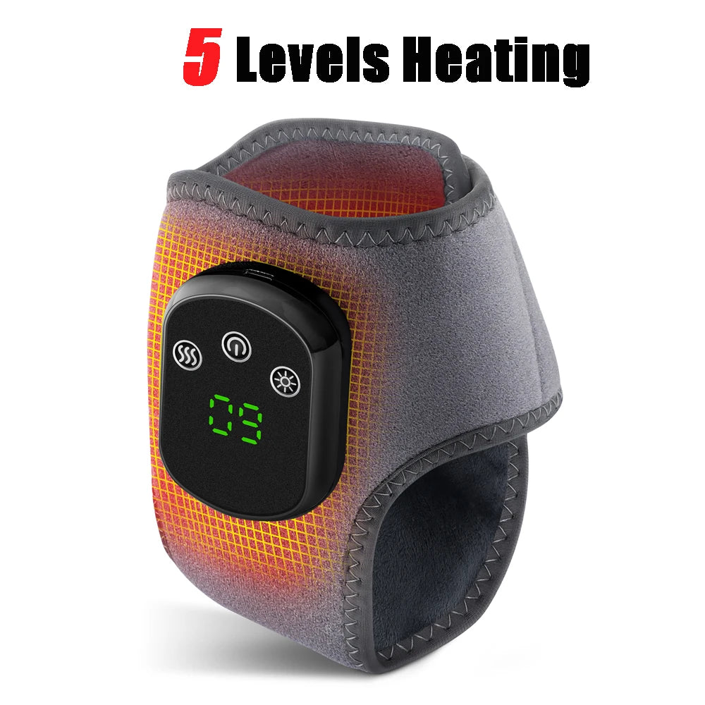 1 Pair Foot Ankle Brace Belt 3 Levels Adjustable Hot Compress Vibration Massage Foot Ankle Guard Band Carpal Tunnel Foot Protect