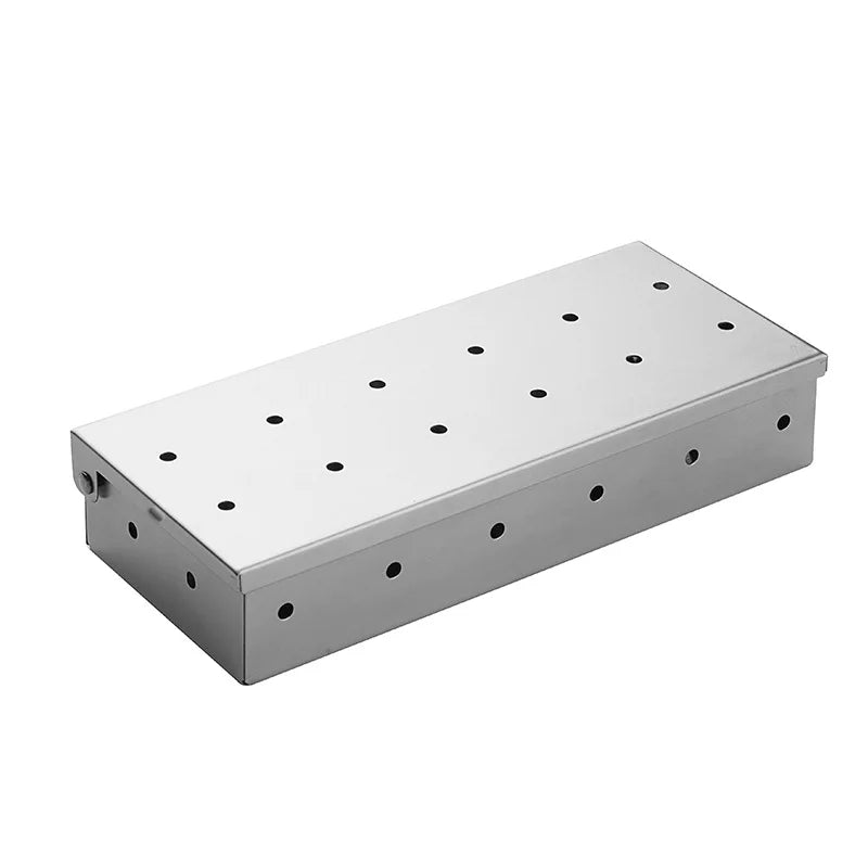 Smoker Box for Wood Chips Stainless Steel Bbq Grilling Accessories Won't Warp On Gas Grill or Charcoal Grill