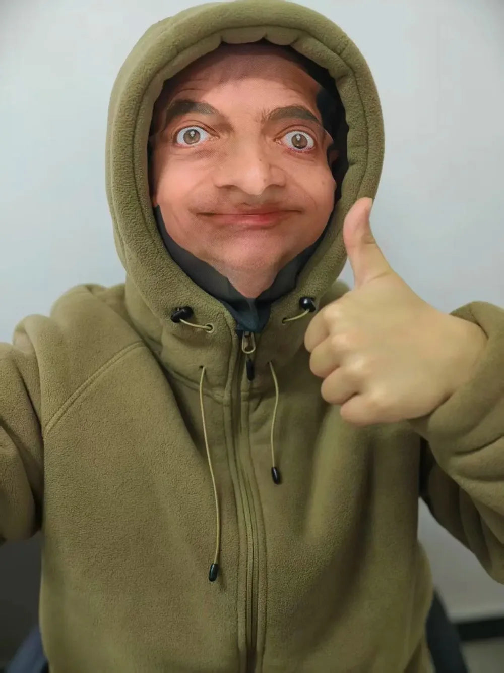 3D Mr. Bean Mask Funny Face Printed Head Scarf Famous Person  Head Mask Halloween Cosplay