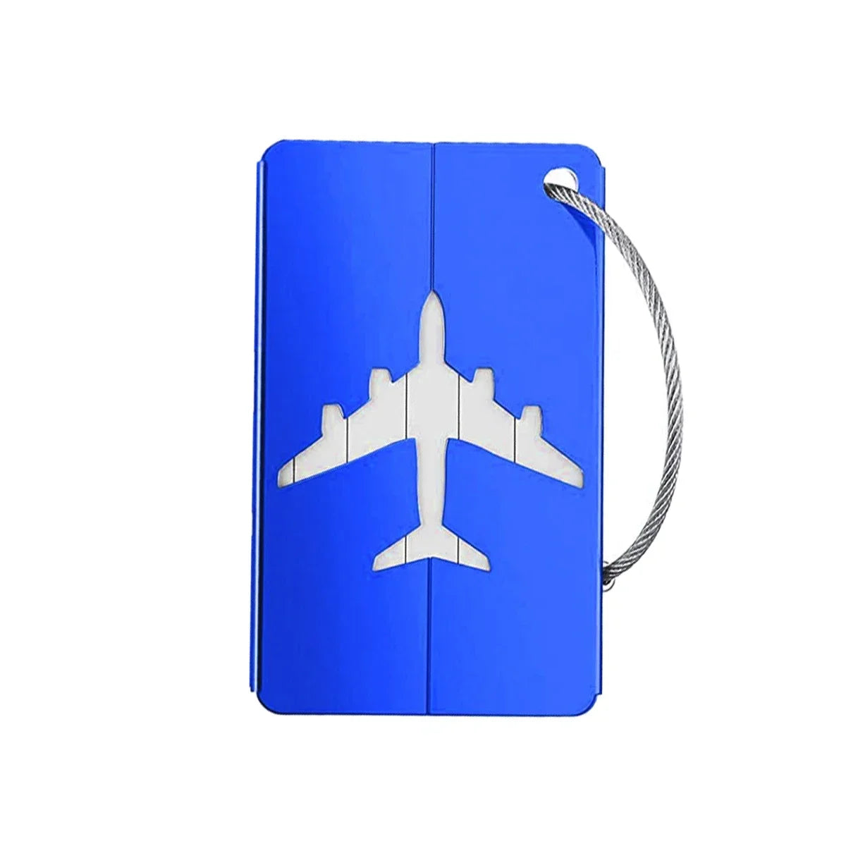 Aluminium Alloy Aircraft Luggage Tag with Name Travel Luggage Tag ID Card Anti-lost Solid Colour Travel Accessories