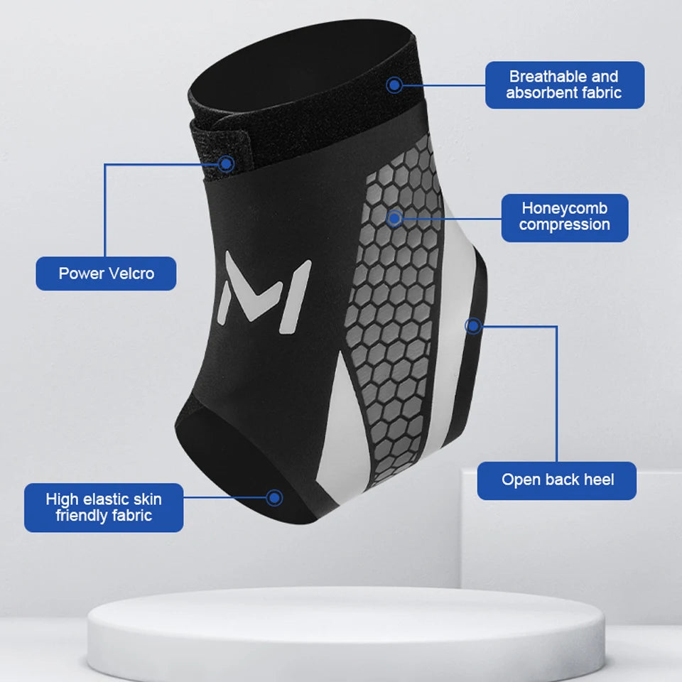 GTUBIKE 1PC Ankle Brace & Elastic Supports for Men and Women,Foot Support Ankle Compression Sleeve,Foot Wrap Ankle Brace Sleeves