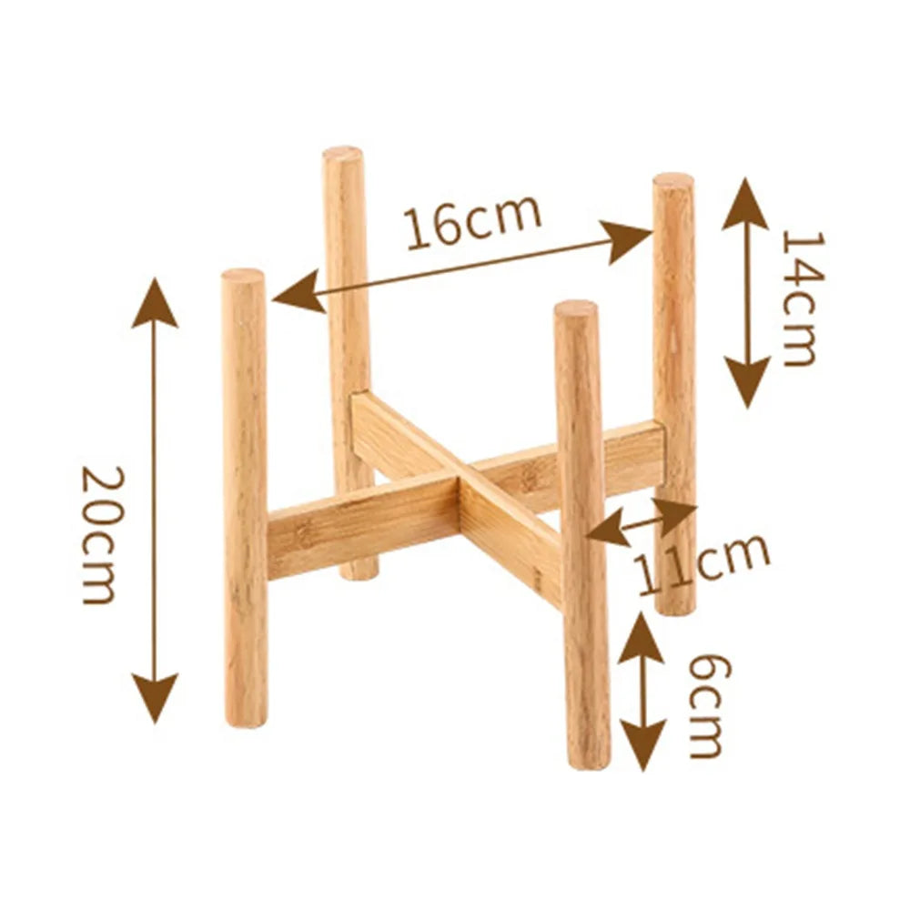 Floor-Standing Wood Flowerpot Holder Round Leg Gardening Supplies Flower Pot Base Home Decoration Desktop Ornament Plants Stand