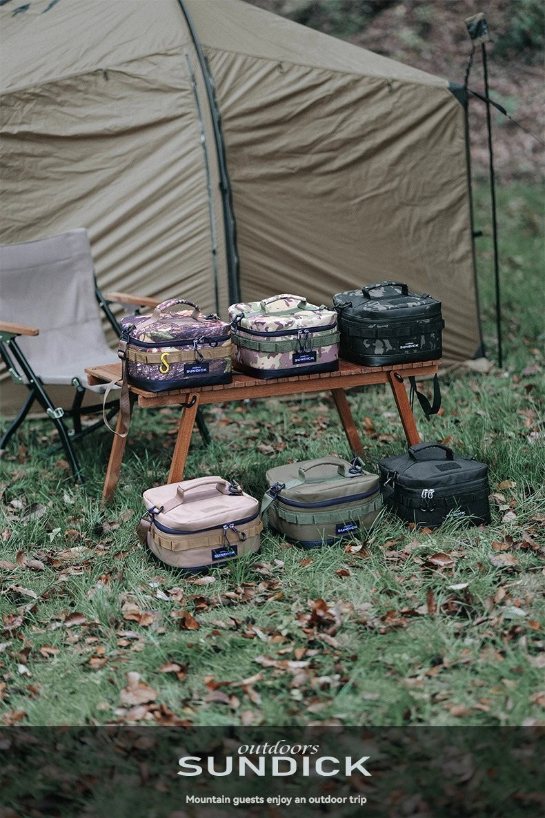 Large Picnic lce Bag 900D Cloth Camping Travel Organizer Waterproof Thermal Lunch Box for Camping BBQ Family Outdoor Activities