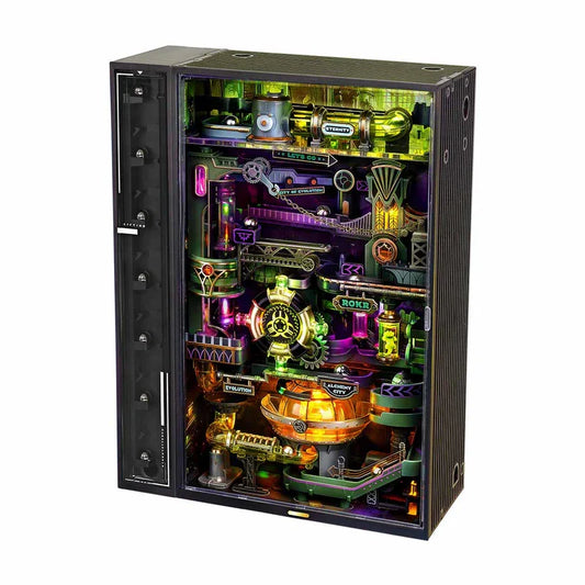 Robotime rokr 3D Puzzle  Alchemy City Marble Run 247pcs Brain Teaser STEM Kit Mechanical DIY Hobbies for Men Women Boys Girls