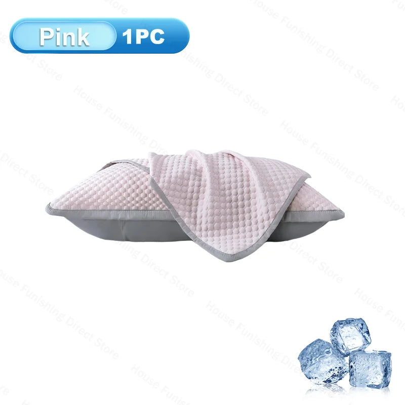 Ice Silk Cooling Pillowcase New 2/1PC Breathable Summer Bedding Washable Pillow Cover 48x74cm Sleepers Air Conditioning Comfort