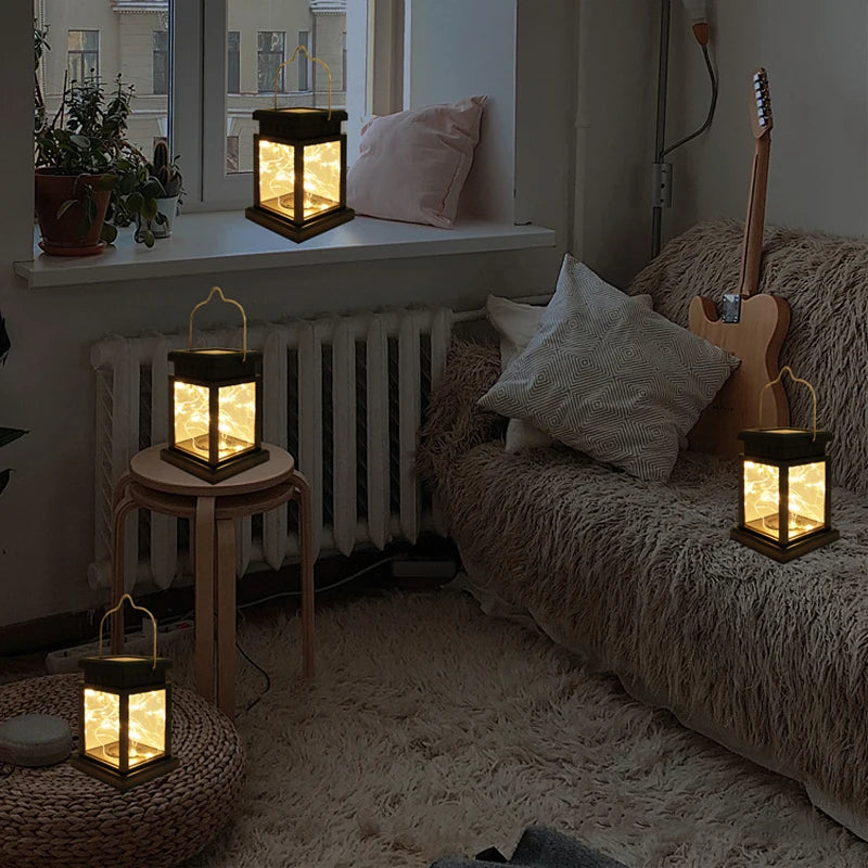 Solar LED Lights Outdoor Focus Floor Lanterns Panels