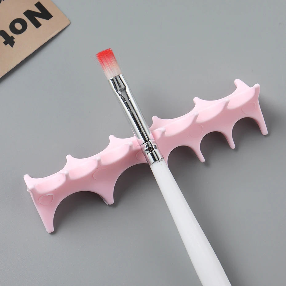 Soft Silicone Nail Pen Holder Brush Rack Shelf