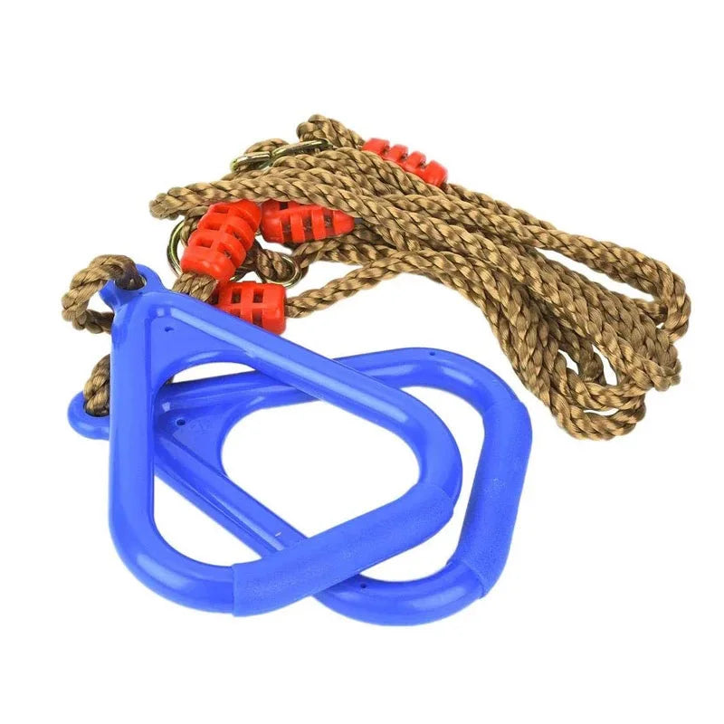 Kids Hanging Gymnastic Rings Indoor Outdoor Playground Swing