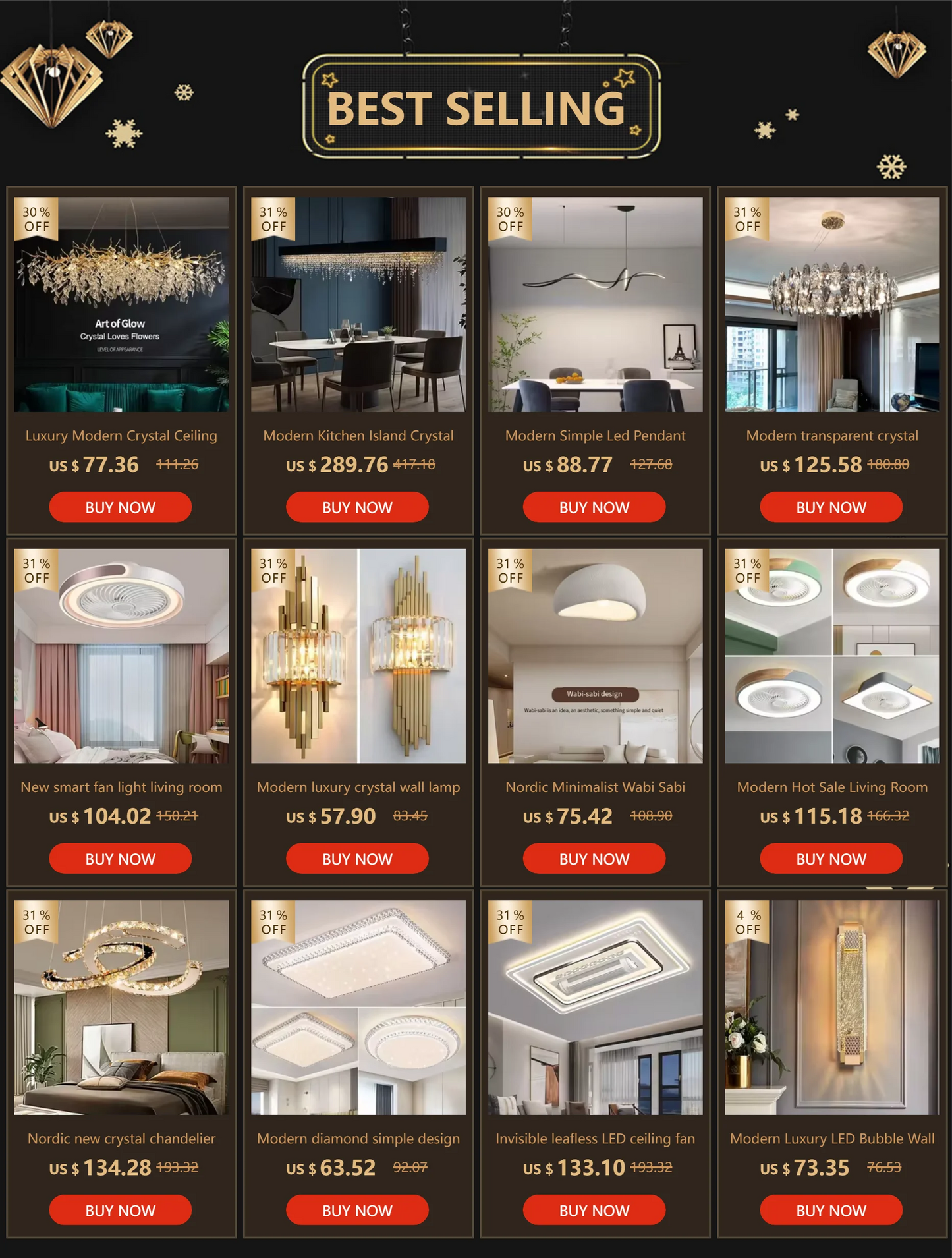 Ceiling Light - Minimalist Walnut Grain Light