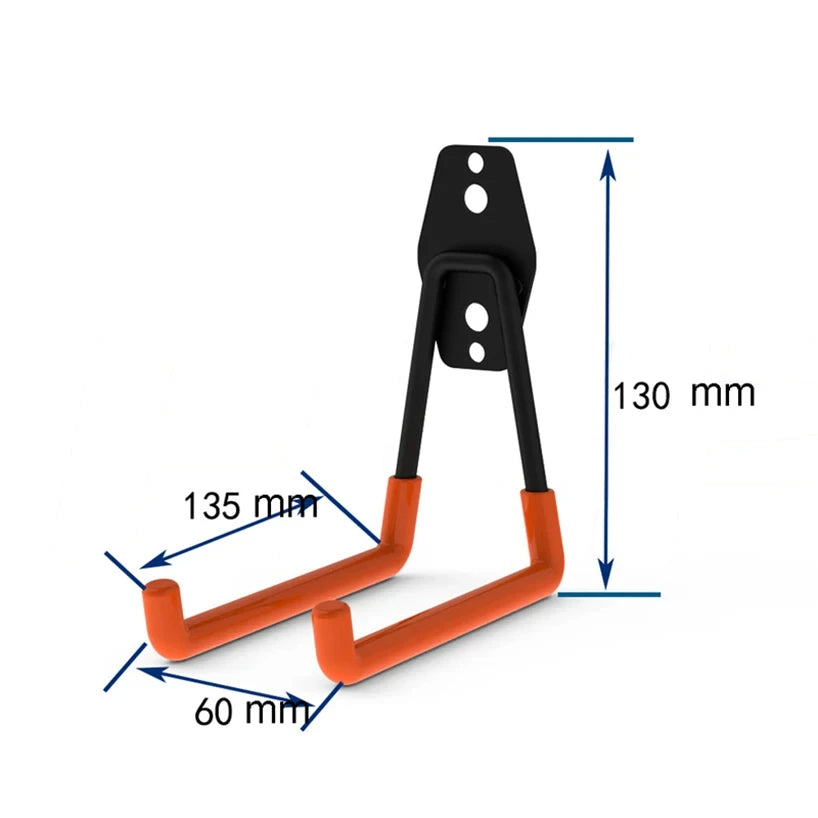 Heavy Duty Metal Hook Garage Organizer Wall Mount Bicycle Hanger Hooks Wall Mount Anti-slip Storage Hook For Ladders Garden Tool