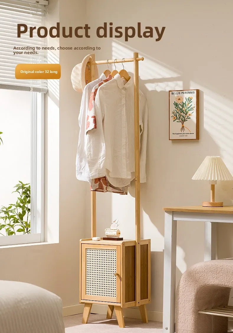 Small apartment solid wood Bedroom Unit with drawers and integrated hanger section