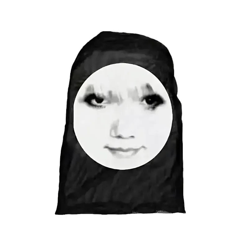 3D Funny Pattern Mesh Face Mask Head Cover Party Halloween Cosplay Props UV Protection Shield Ronaldo Pattern