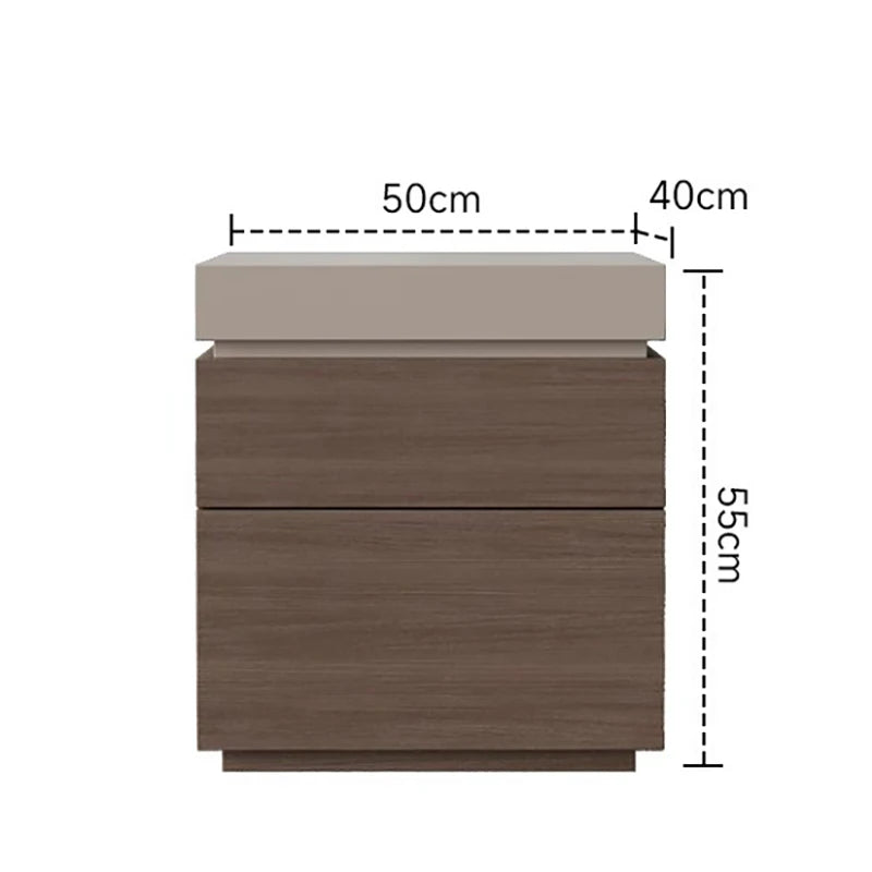 solid wood bedside cabinet multi-functional with hidden compartment