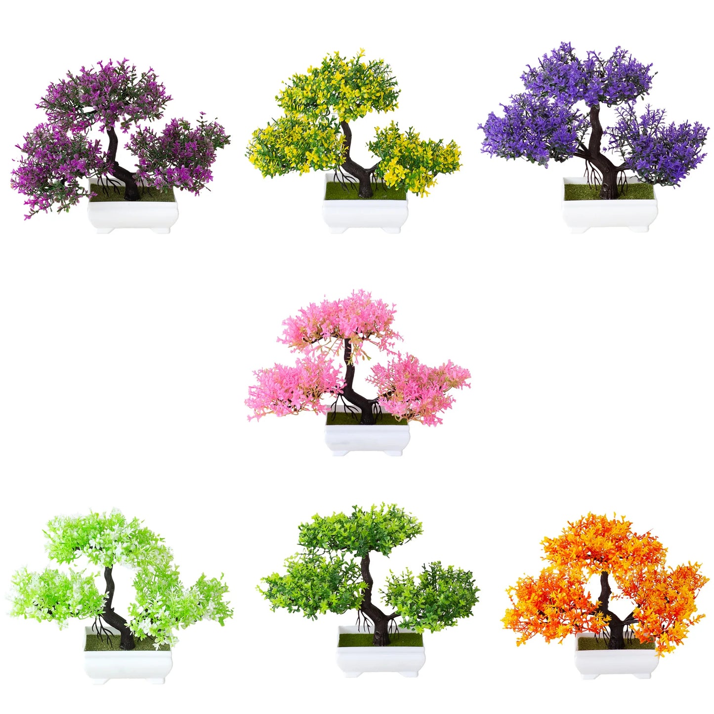 Artificial Tree Plants Bonsai Small Tree Pot Fake Plant Flowers Potted Ornaments For Garden Table Home Room Bedroom Home Decor