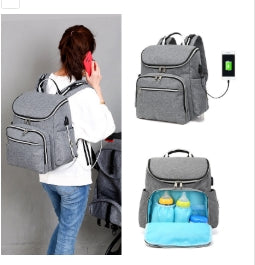 Mommy Bag, Multi-Functional Large-Capacity Mother and Baby Bag, Waterproof Diaper Bag, Outing Backpack