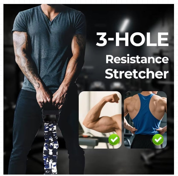 3-Way Natural Latex Resistance Band Arm Strength Tension Device Adjustable Chest Expander Training Fitness Tension Pull Rope