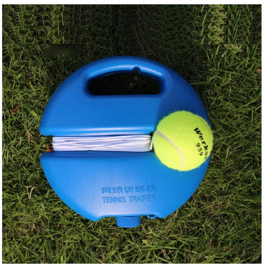 Heavy Duty Tennis Training Aids Base with Elastic Rope Ball Practice Self-Duty Rebound Tennis Trainer Partner Sparring Device
