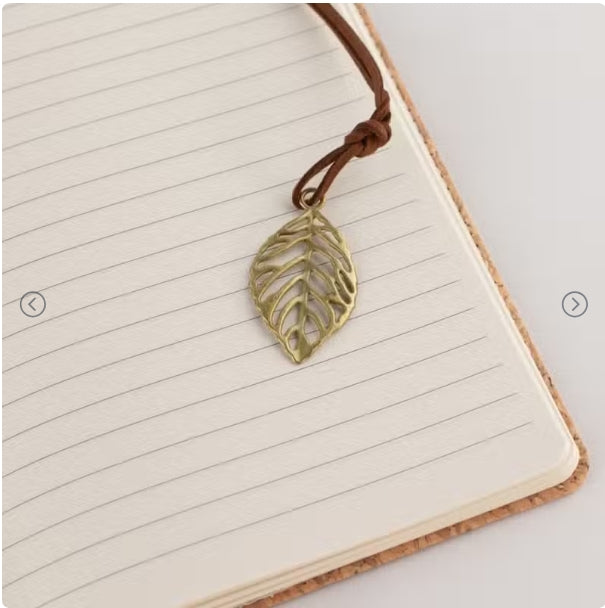 80 leaf A5 Intention Note Book - LCD Wipe Screen - Cork Leather Effect