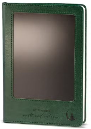 80 leaf A5 Intention Note Book - LCD Wipe Screen - Cork Leather Effect