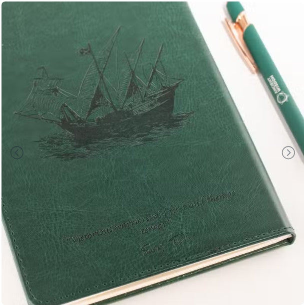 80 leaf A5 Intention Note Book - LCD Wipe Screen - Cork Leather Effect