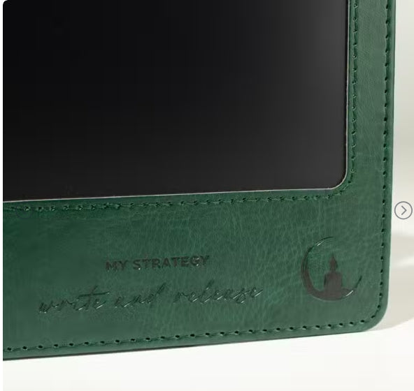 80 leaf A5 Intention Note Book - LCD Wipe Screen - Cork Leather Effect
