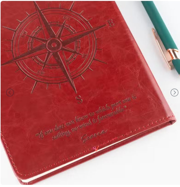 80 leaf A5 Intention Note Book - LCD Wipe Screen - Cork Leather Effect