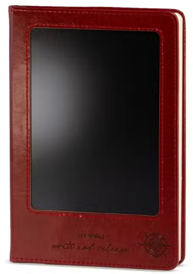 80 leaf A5 Intention Note Book - LCD Wipe Screen - Cork Leather Effect
